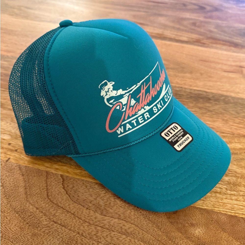 OTTO Teal Water Skiing Trucker Hat